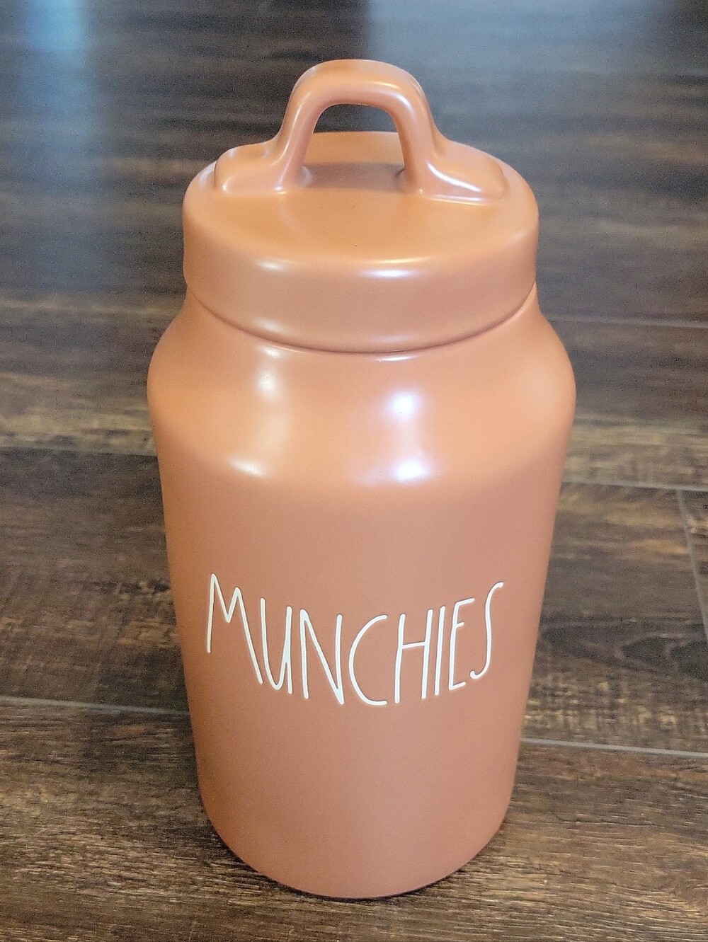 Rae Dunn Ceramic Snack Jar in Terracotta